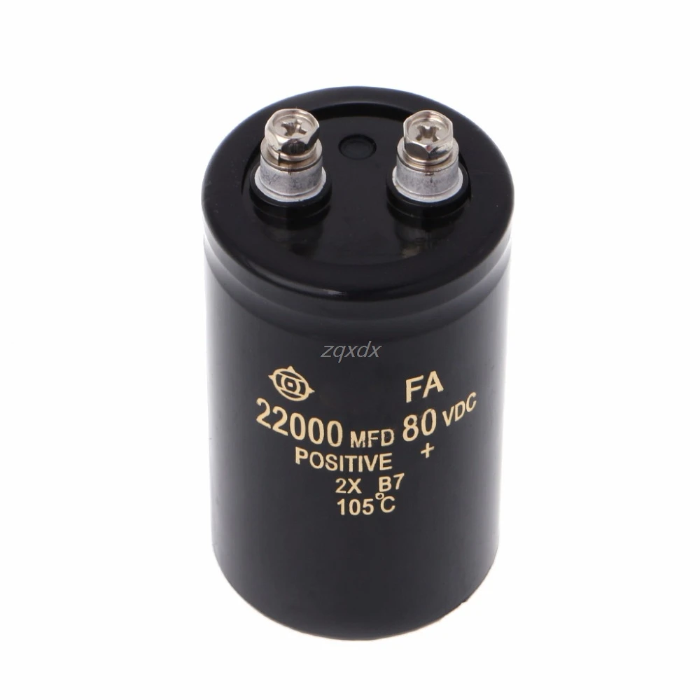 22000uF 80V Electrolytic Screw Capacitor Audio Amp Power Supply 50x80mm 105 Celsius Degree Electrolytic Screw Capacitor