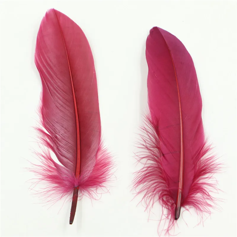 DIY винно красные пушистые гусиные перья домашнее рождественское украшение для