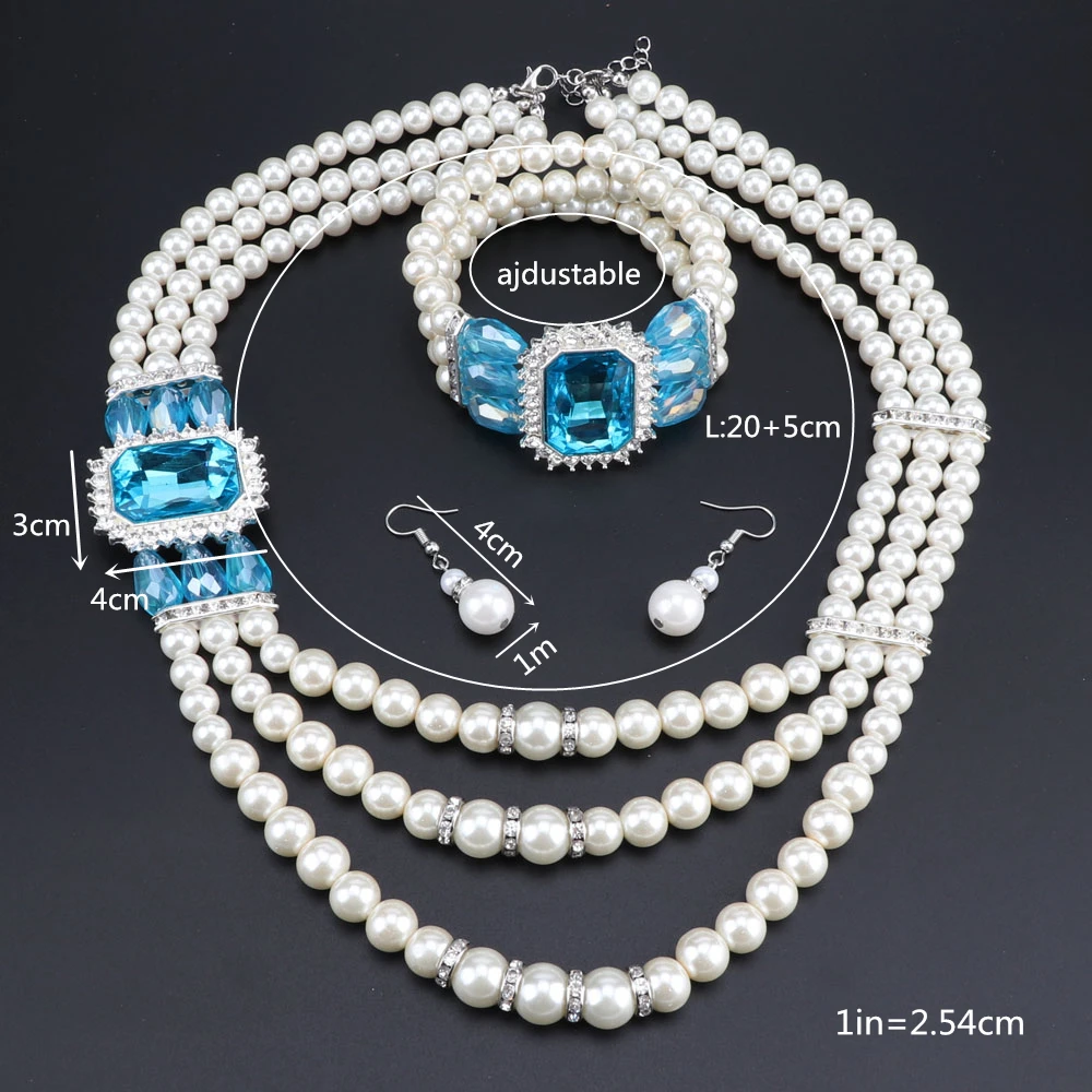 Бренд Реплика индийские жемчужные ювелирные изделия Schmuck набор Дубай подарок свадебный набор ожерелье браслет серьги без минимального заказа
