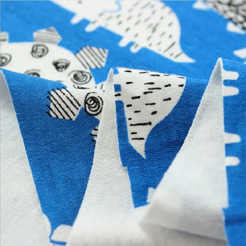 Dinosaur Printed Combed Cotton Fabric Jersey DIY Sewing A-Class Baby Interior Cover Bed Textile Material | Дом и сад