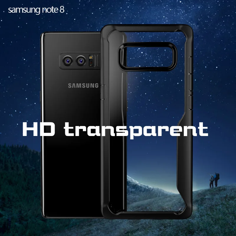 Luooyd антидетонационных чехол для Galaxy Note 8 прозрачный ПММА и ТПУ силиконовый Samsung
