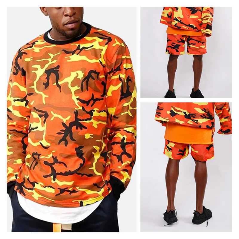 2019 New High Street Sports Suit Hip Hop Streetwear Autumn Winter Tracksuit Men 2PC Sportswear Hoodies+Shorts Jogger | Мужская одежда