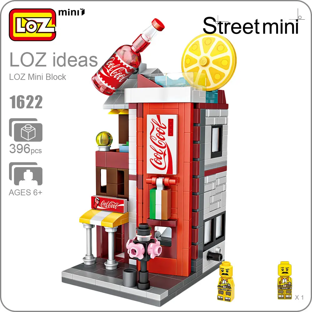 LOZ Mini Blocks Diy Commercial street business Cake Shop Shiduo Store Instrument Bookstore toys for children | Игрушки и хобби
