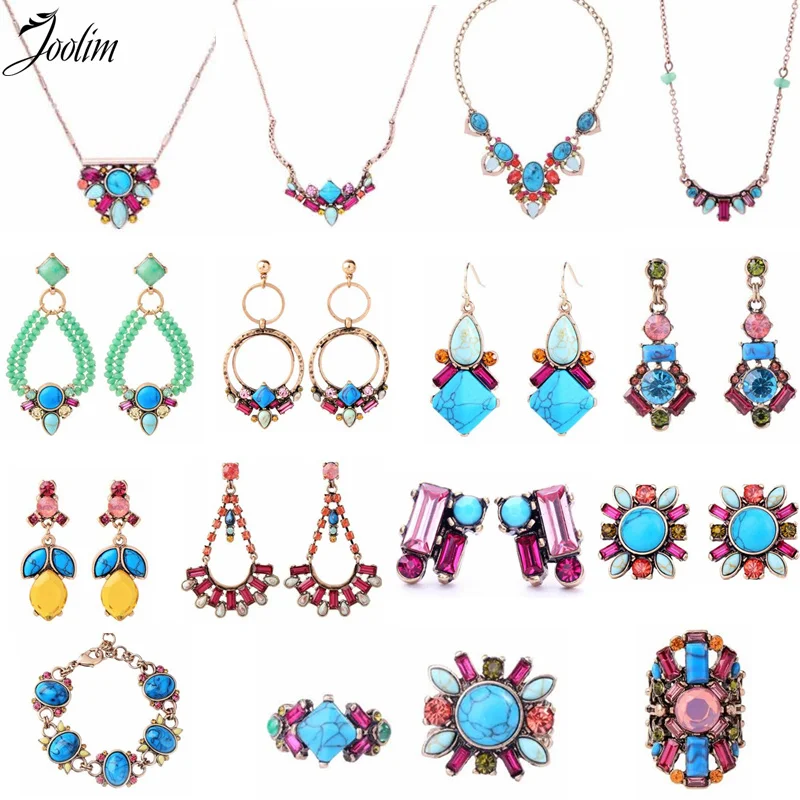 JOOLIM классические синие мраморные серьги-подвески в форме цветка серьги-гвоздики кольцо ожерелье ювелирный набор
