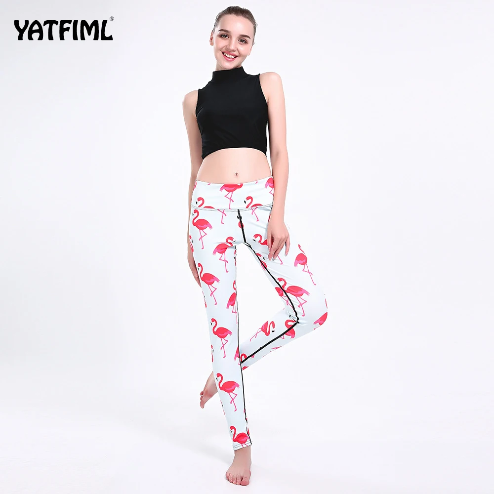 Леггинсы YATFIML для мам и я штаны с цифровым принтом девочек эластичные спортивные