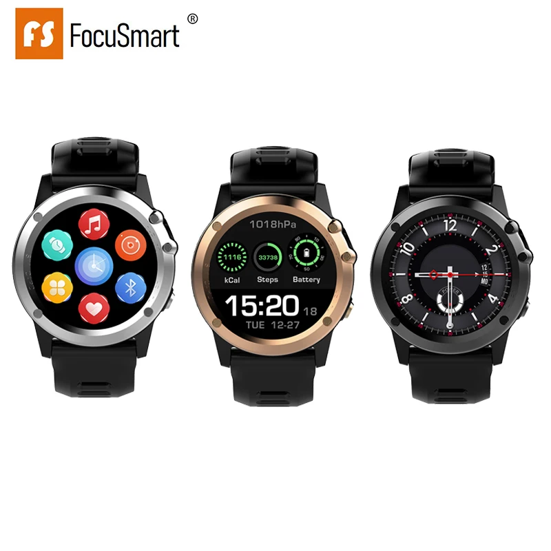 Focussmart H1 gps умный фитнес браслет IP68 водонепроницаемый компас Смарт часы кровяное