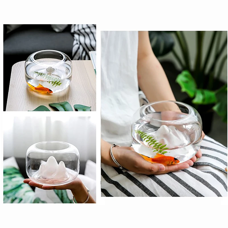 Стеклянная баночка для хранения скандинавского снега горного аквариума