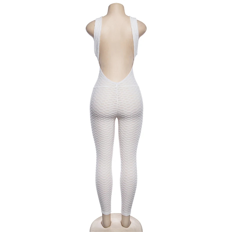 Одна деталь пикантный Облегающий комбинезон с открытой спиной йога