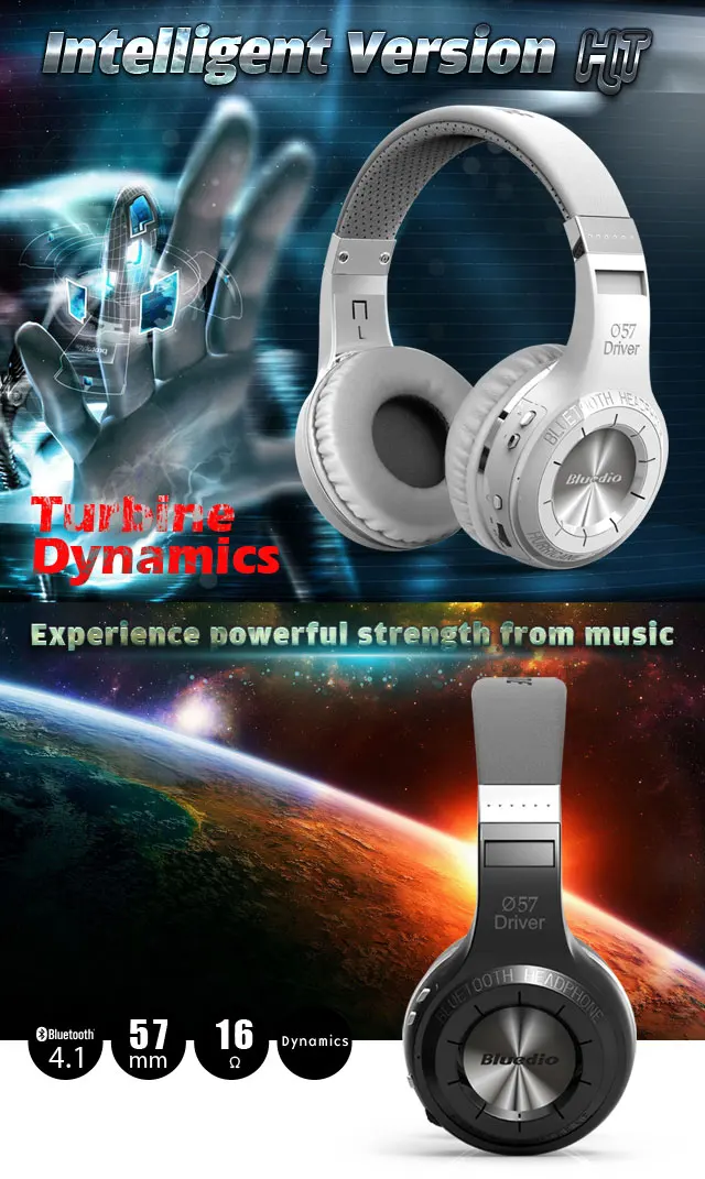 Оригинальные Bluedio HT Bluetooth гарнитура стерео беспроводные наушники HIFI с HD микрофоном головная повязка стиль Bluetooth наушники G
