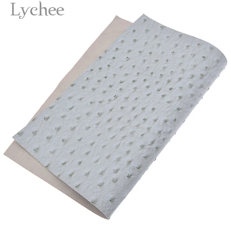 Lychee Life 1 шт. А4 тисненый страусиный узор ПВХ кожа ткань синтетическая кожа DIY материал для одежды сумки ремни