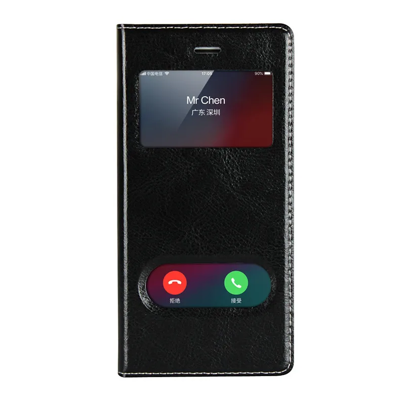 Black 2 Чехол из натуральной кожи для iPhone 7 X, магнитный чехол Чехол для iPhone 5 5S SE 6, 6 s, 7, 8 plus, x, флип-чехол, кожаный чехол, чехол для телефона s - Цвет: Black 2