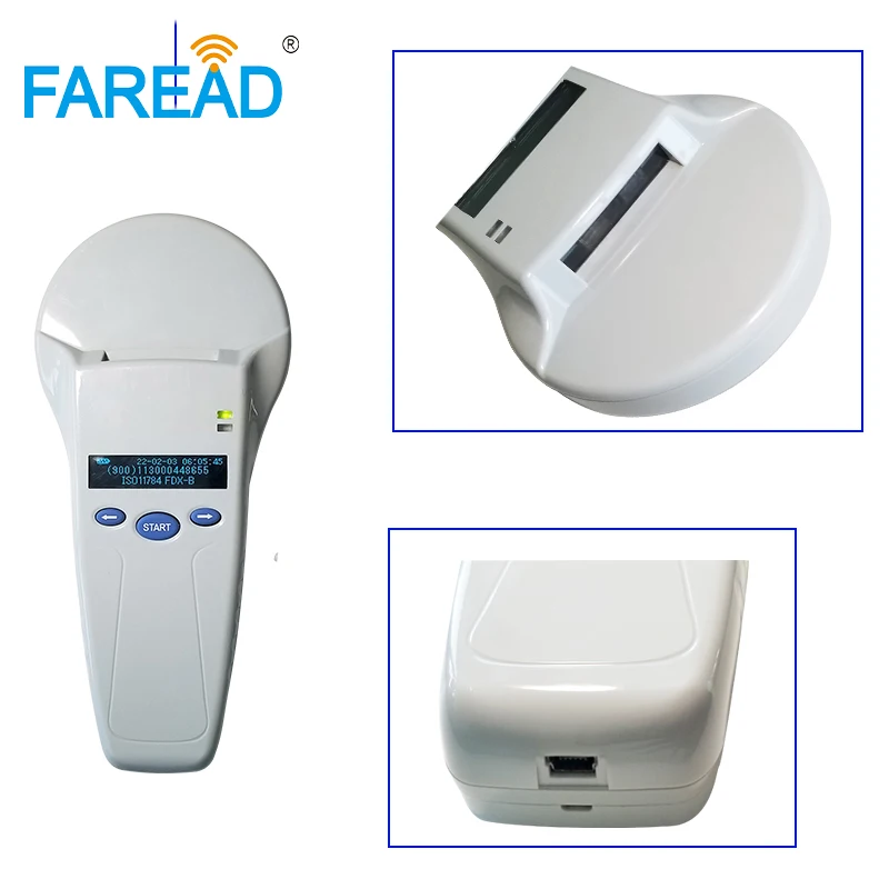 Фото FRD5100 Bluetooth-совместимый перезаряжаемый сканер, ушная бирка, RFID-считыватель идентификаторов животных, 134,2 кГц/125 кГц, микрочип для домашних животных, собак, arowana №5
