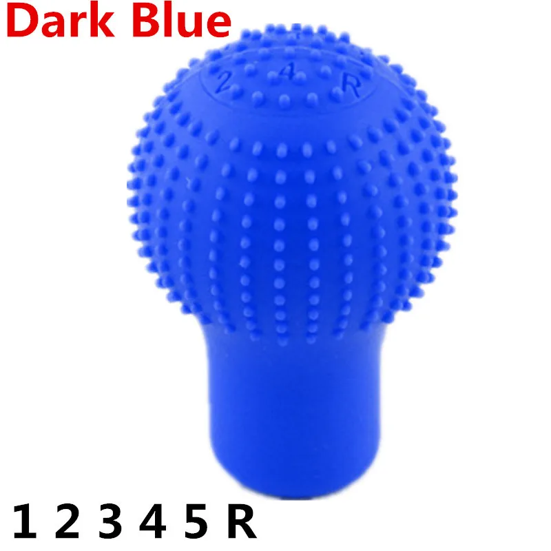 Dark Blue 5 Speed Авто руководство автомобиля силиконовые переключения передач головка кнопка ручка трансмиссии крышка автоматический ручной тормоз Чехлы рукава чехол Защита кожи - Название цвета: Dark Blue 5 Speed