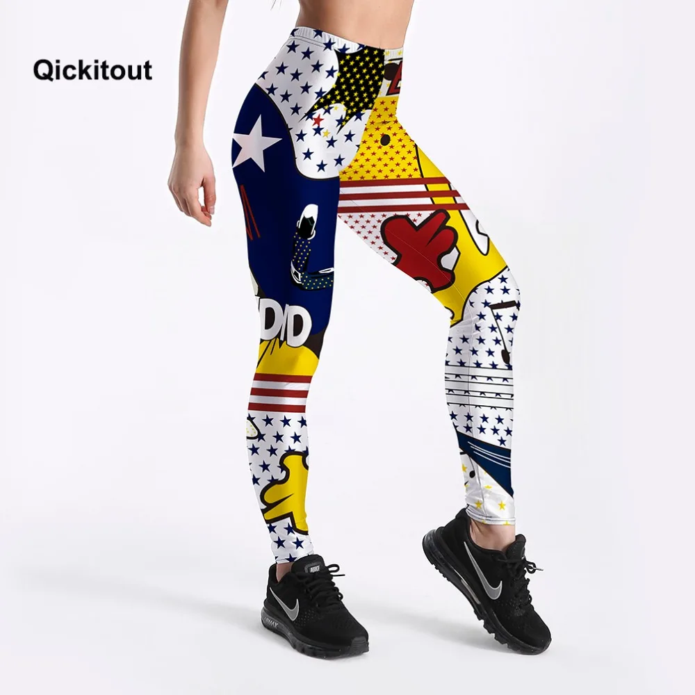 Qickitout 2018 Быстросохнущий готический Леггинсы для женщин модные ботильоны-Длина