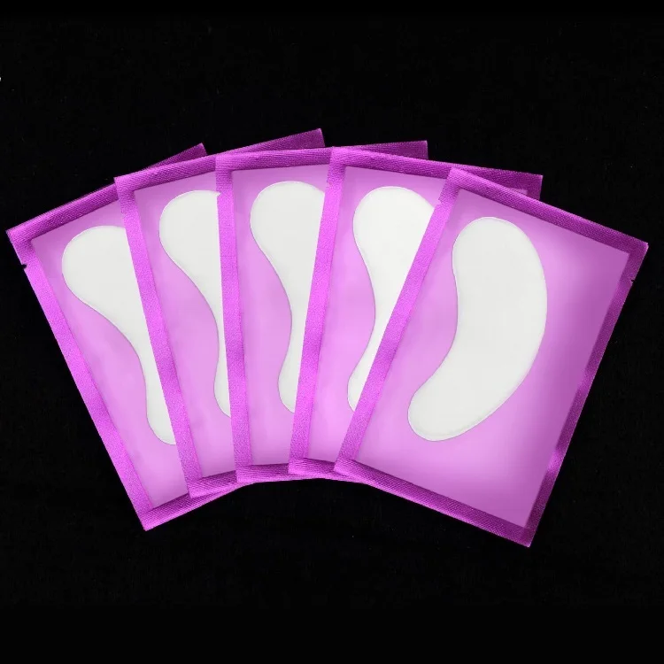 50 Pairs Purple UULZZOR 50 пар подушечки для наращивания ресниц под гелевые подушки для глаз без ворса наклейки макияж глазные гель-патчи - Цвет: 50 Pairs Purple