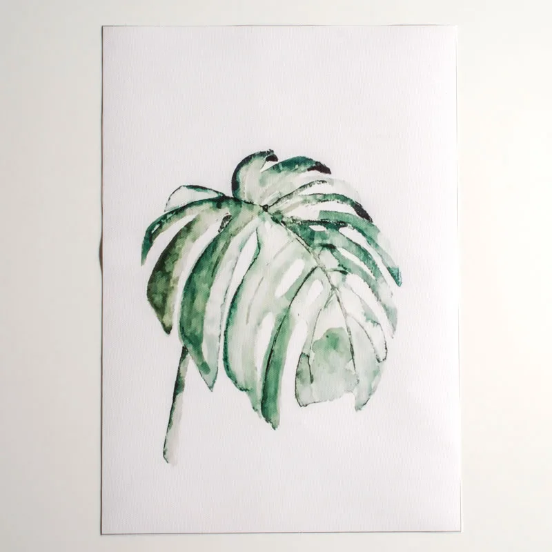 Leaves Canvas Painting Nordic Green Plant Poster Modern Minimalism Print Wall Art For Living Room Home Decor | Дом и сад