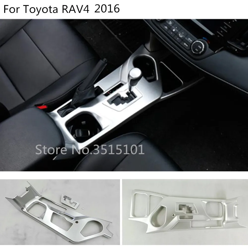 

Car ABS matte inner middle handbrake Gear Panel Shift Stall Paddles cup switch frame lamp trim For Toyota RAV4 2016 2017 2018