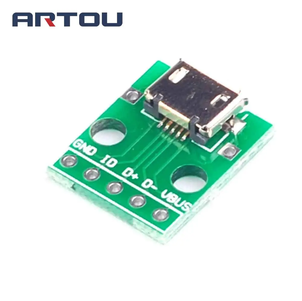 5 шт. плата модуля разъема Micro USB Для DIP штырьков Pinboard 2 54 мм PCB|usb to|usb to dipusb dip adapter |