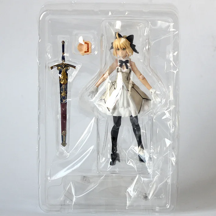 Figma EX 038 Fate FGO 15 см Saber Lily ПВХ фигурка белое платье Joint подвижная коллекция моделей