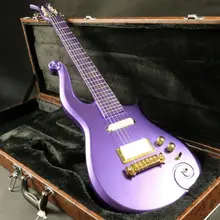 Instock purple prince electric guitar gold hardware set in joint korean headmachine guranteed quality free shipping