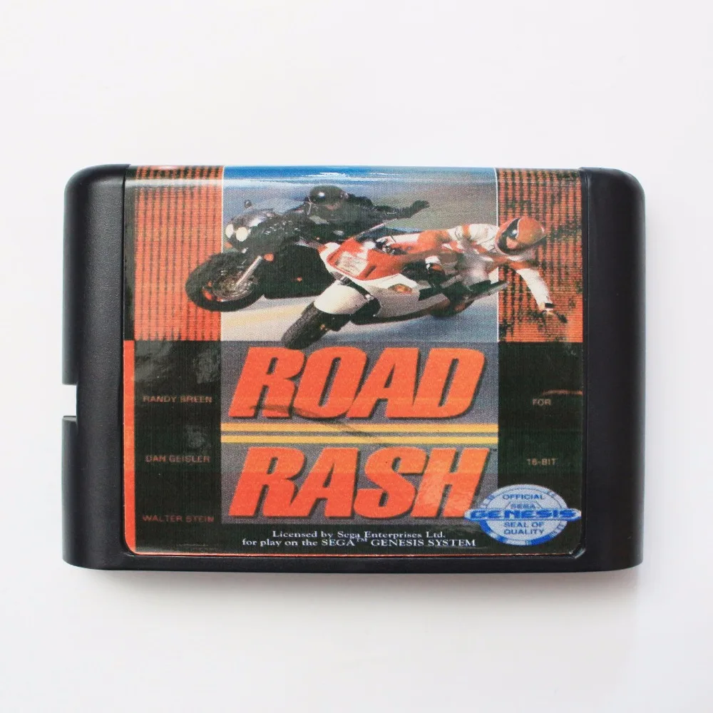 Road Rash 16 bit SEGA MD Game Card For Sega Mega Drive Genesis | Электроника