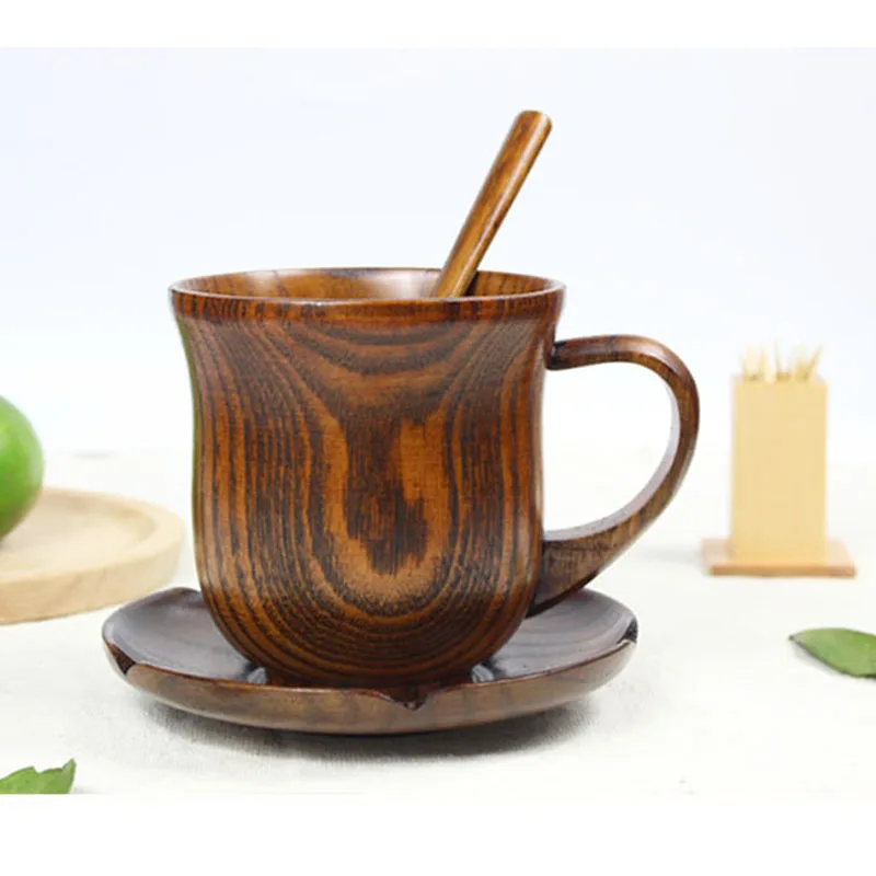 Цельная креативная Китайская классическая чайная кофейная чашка деревянная