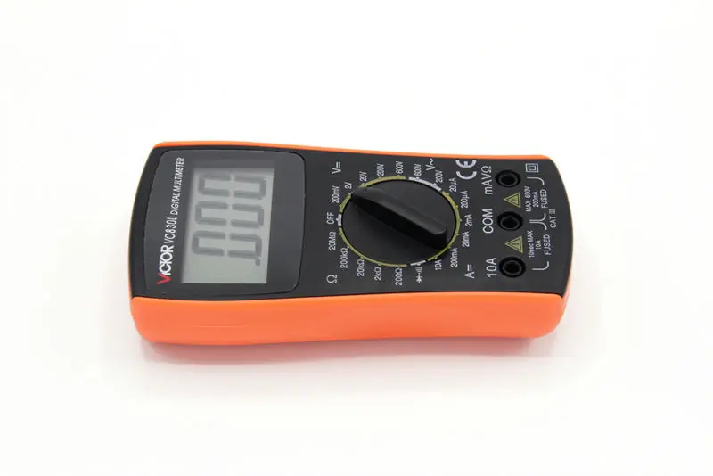 Мини карманный простой 2000 подсчитывает ручной диапазон 10A 600V сопротивление
