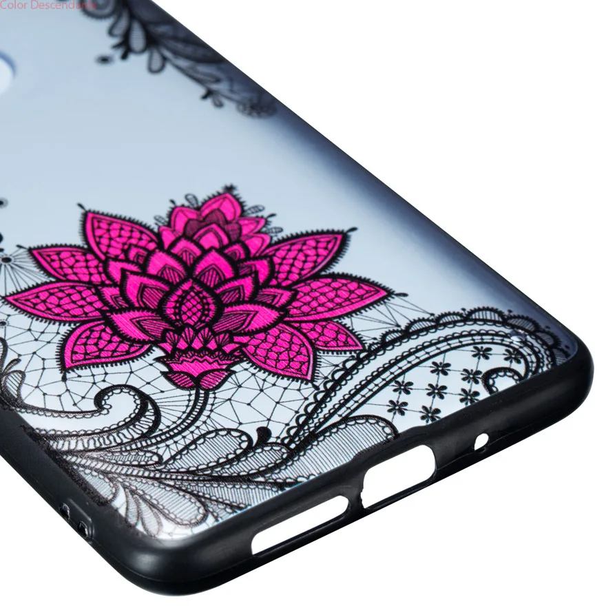 3D Рельефный цветочный чехол для Huawei p20 Pro Чехол Ультра тонкий девчачий