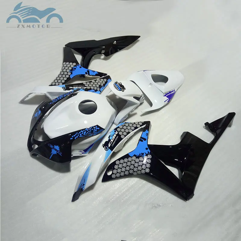 ABS Мотоциклетный вставной обтекатель для 2007 2008 CBR 600RR F5 белая черная обшивка для мотоцикла комплект CBR600RR 07 08 aftermarket bodykits