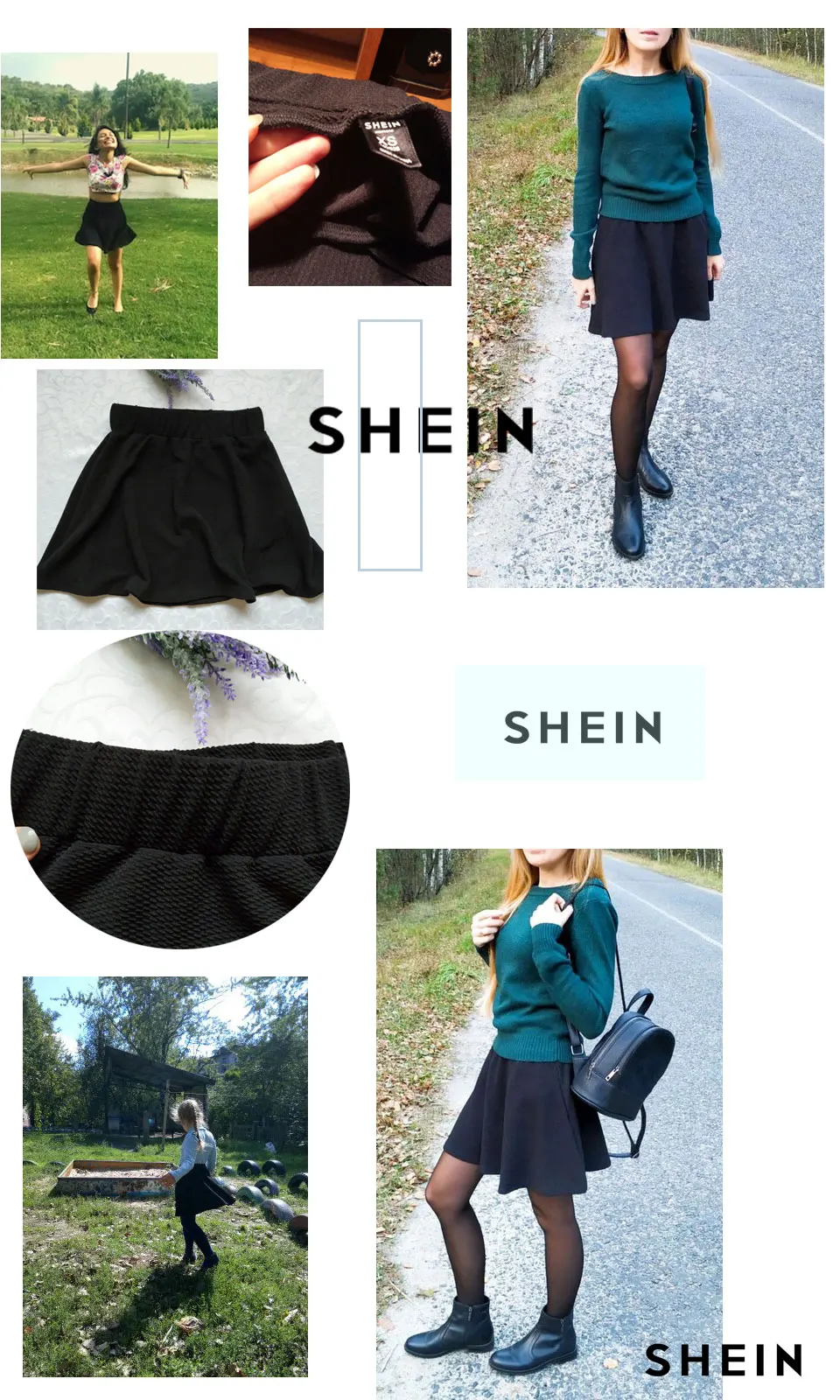 SHEIN Черная Текстурированная юбка с эластичной талией, элегантная однотонная облегающая и расклешенная трапециевидная юбка, Женская Осенняя короткая Минималистичная юбка с высокой талией