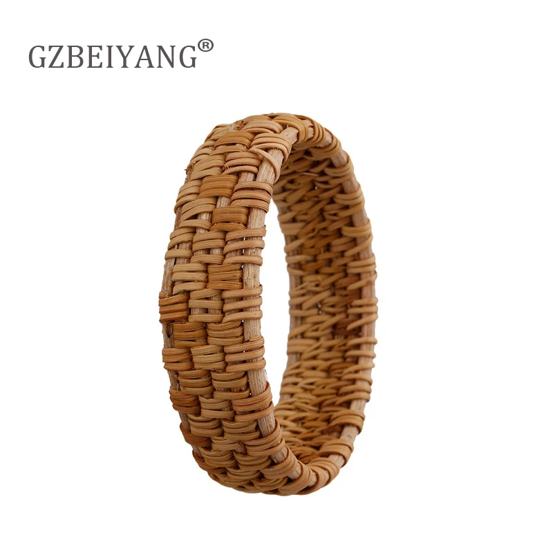 GZBEIYANG New handmade Vietnamese bamboo and rattan green bracelets jewelry personality ethnic women's bangle gifts | Украшения и