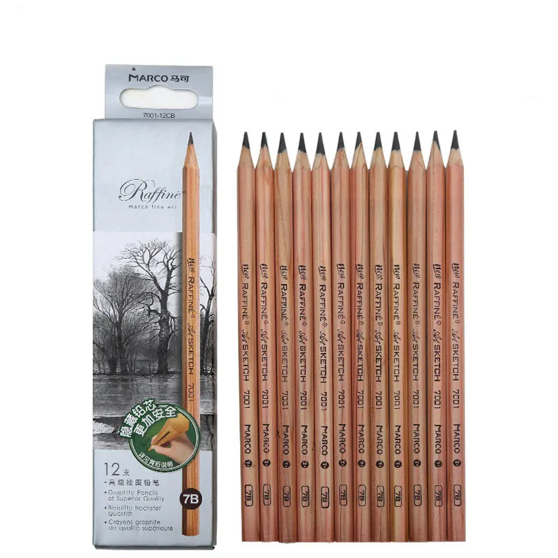 Set Non-toxic Pencil B/2b/3b/4b/5b/6b/7b/8b/9b/hb/h/2h/3h/student Special Stationer