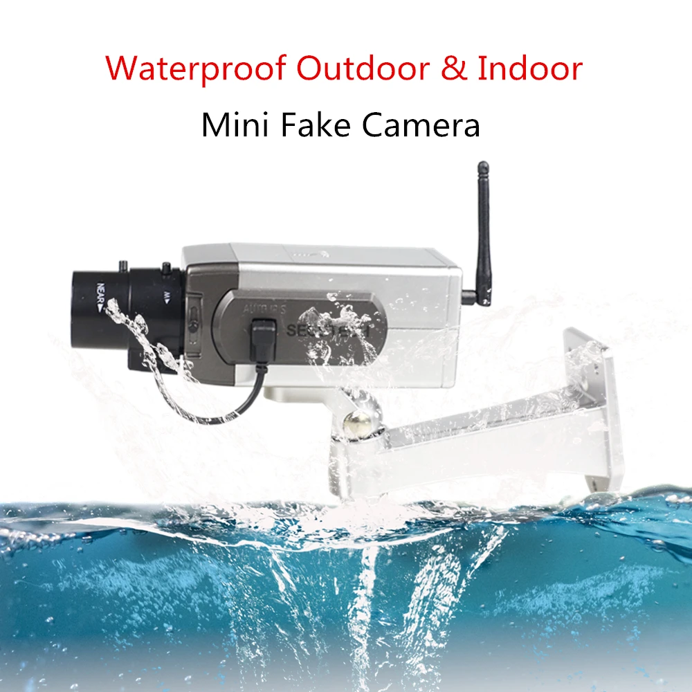 Outdoor Fake Dummy Camera Indoor Security Surveillance Mini Waterproof CCTV With LED Light Use Powered By Battery | Видеонаблюдение