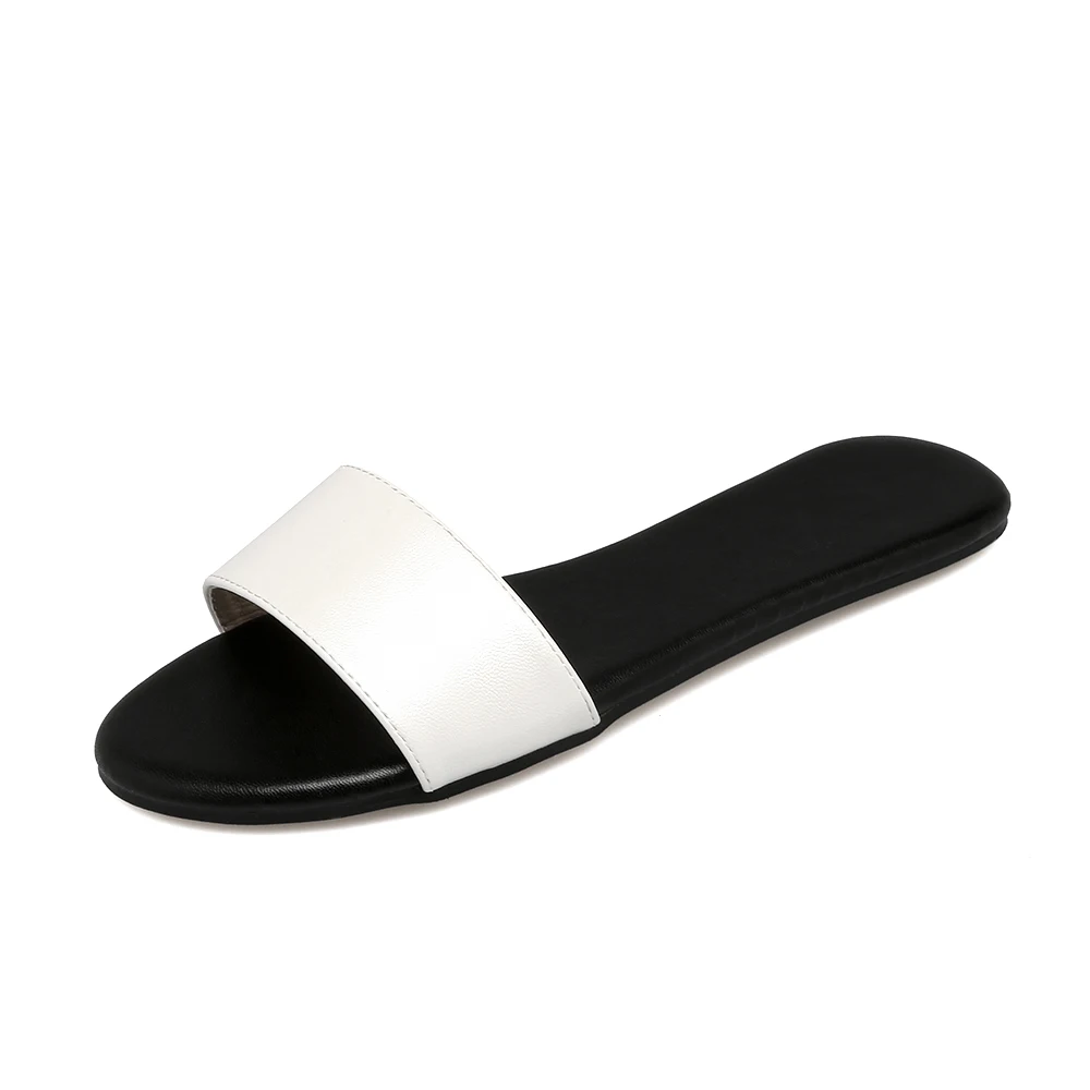 

Simple fashion new word flat cool summer wears outside beach slippers slippers han edition shoes