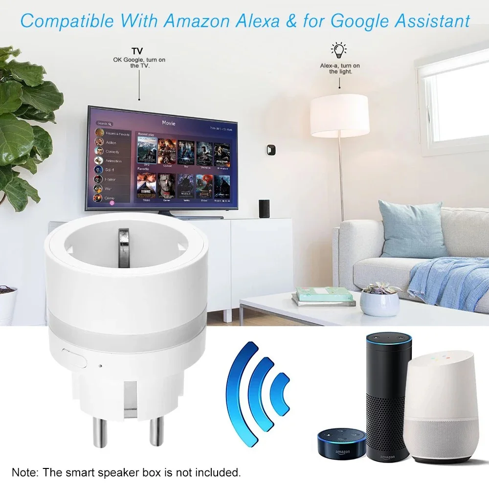 Bilikay SP10 Wifi Smart Plug With Power Monitor Wireless Socket Outlet Google Home Alexa Voice Control Led | Инструменты