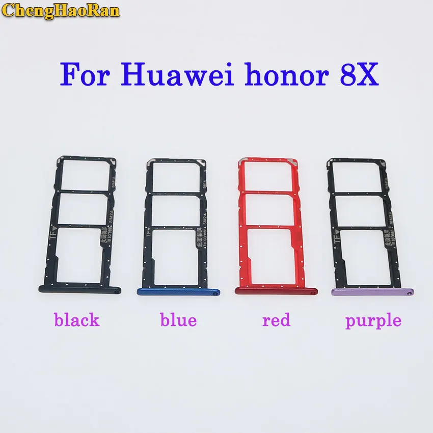 ChengHaoRan лоток sim-карты+ Micro D для карты памяти для huawei Honor 7/8/8X/8X max/Honor 8 lite запчастей SIM держатель лотка Слот для карт