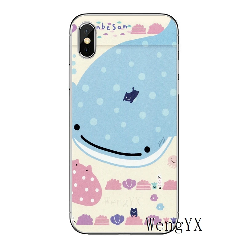 Японский кавайный КИТ Акула для samsung Galaxy S10 S9 S8 S7 S6 edge Plus Lite S5 S4 mini Note 9 8 5 4 TPU мягкий чехол для телефона