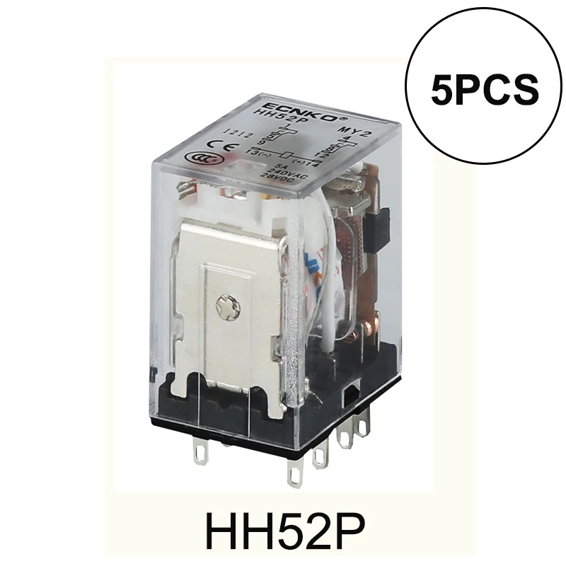 10 шт. MY2P HH52P MY2NJ 8-контактный DC12V/DC24V/AC220V катушка общего назначения DPDT микро мини