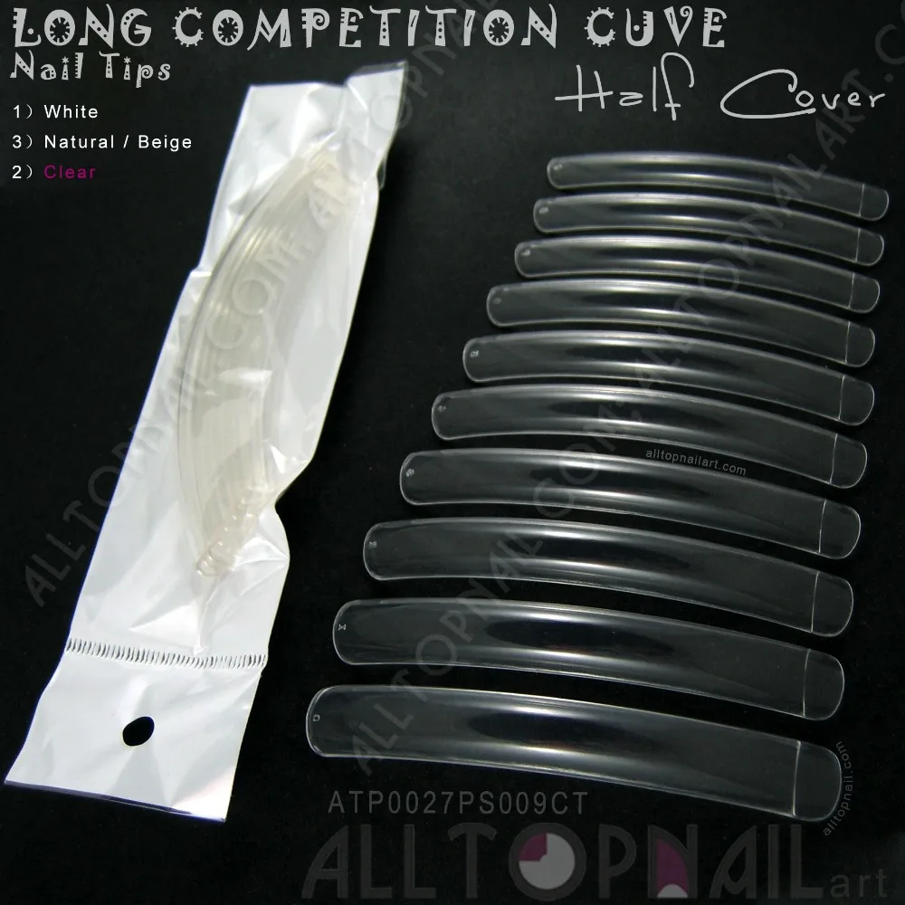 Кончики для Ногтей French Extreme длинные изогнутые профессиональные 200x | Красота и