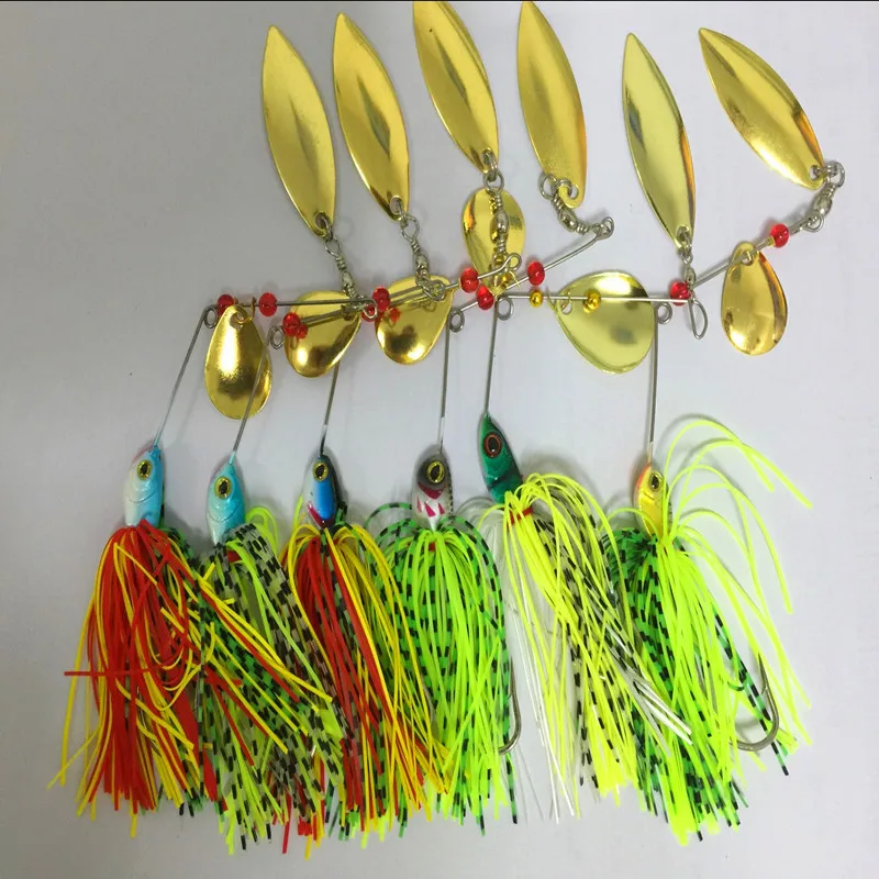 

Value C 6Pcs/Bag Fishing Fake Hard Spinner Lure Spinnerbait Pike Bass SP009