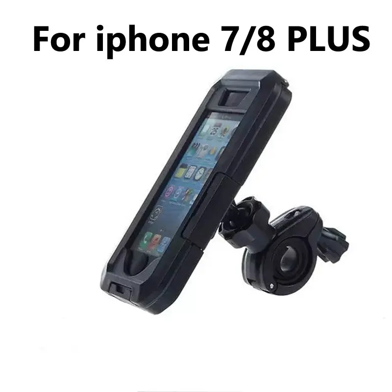 for i7plus i8plus Мотоциклетный держатель для телефона, водонепроницаемый чехол, вращающийся на 360 градусов держатель для iPhone XS Max XR 5 6 7 8 Plus, подставка для телефона, велосипедный кронштейн - Цвет: for i7plus i8plus