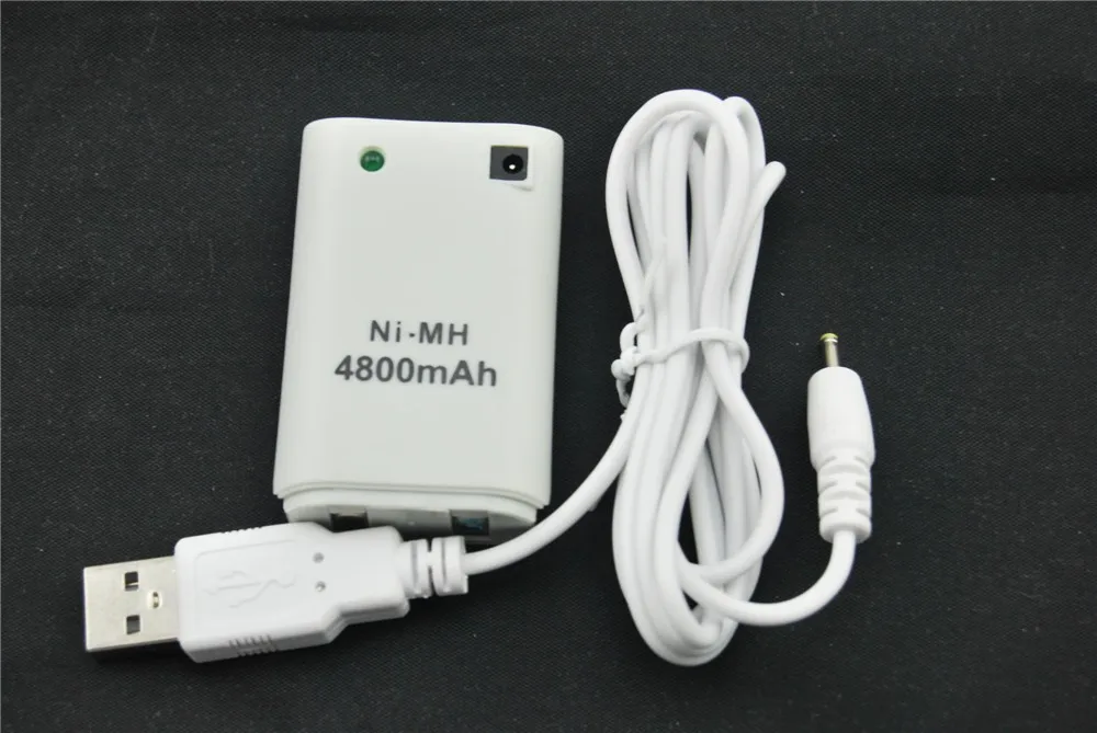 Аккумулятор USB для зарядки 4800 мАч контроллера Xbox 360 черный/белый перезаряжаемый