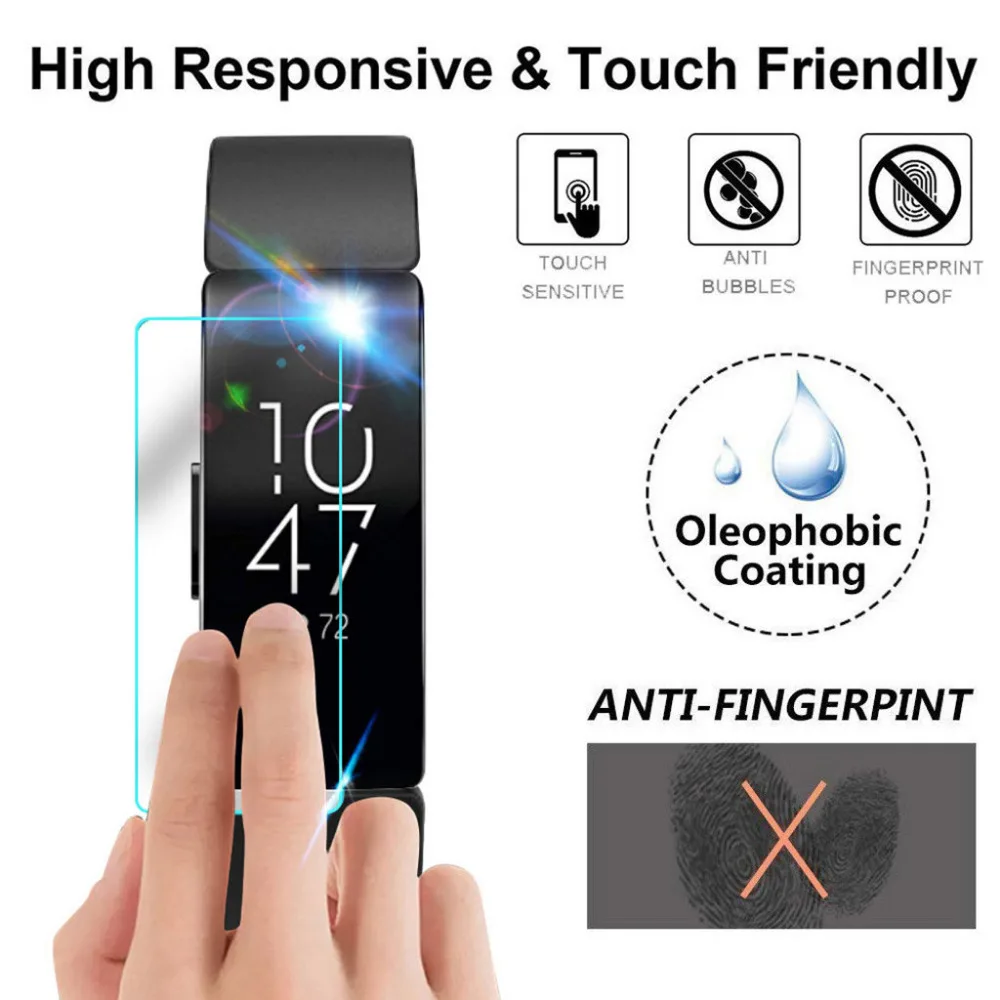 3/5PCS Explosion-proof Transparent Pet Screen Protector Film ForFitbit Inspire Watch PET Automatic Bonding 40MR26 | Электроника