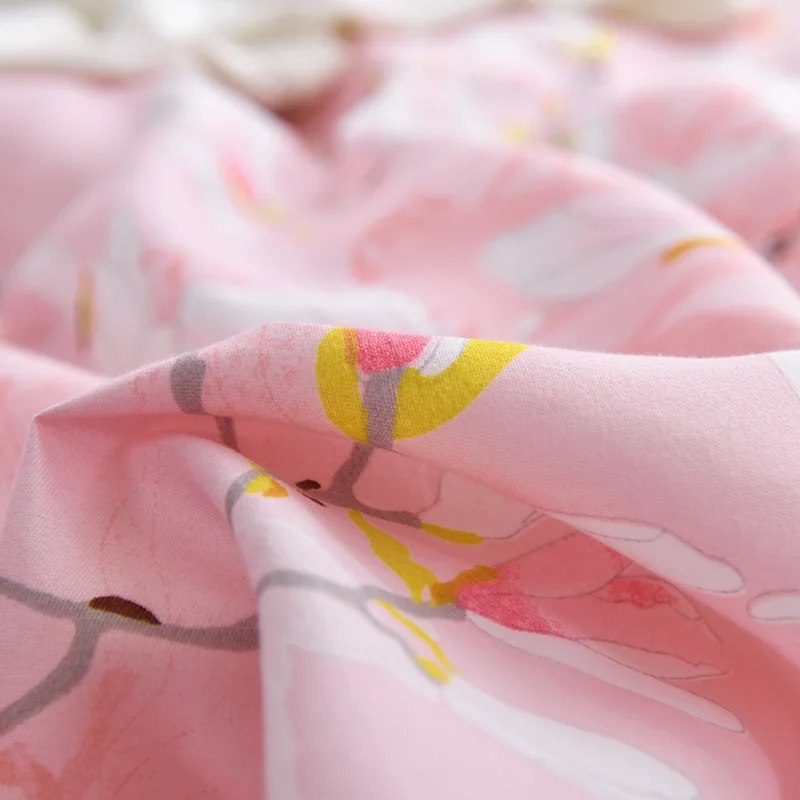 Розовый принт полиэстер волокно хлопок 1 шт. пододеяльник одеяло/одеяло чехол на