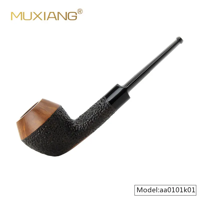 aa0101k01 RU-MUXIANG Высококачественная резьба по дереву, курительная трубка, акриловый мундштук с фильтром 3 м или 9 м, курительная трубка aa0012ps-aa0254ps - Цвет: aa0101k01
