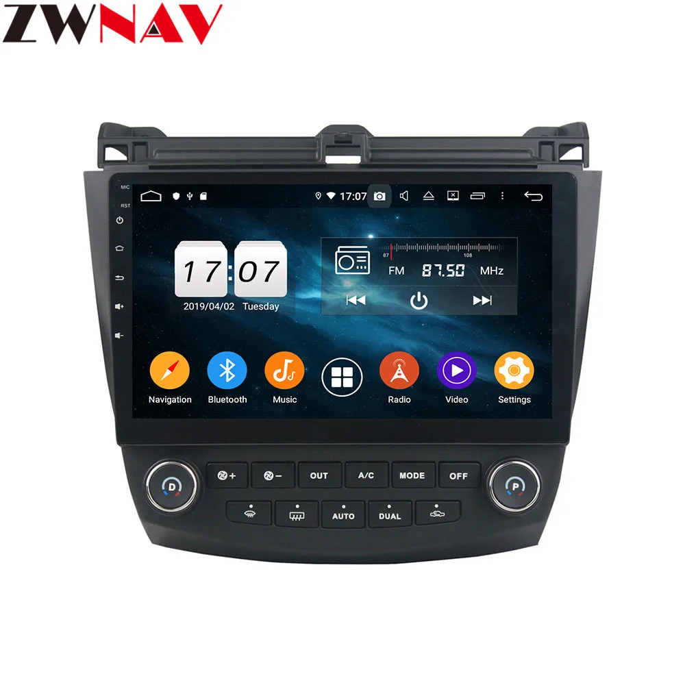 10," Android 9 4+ 64G DSP автомобильный dvd-плеер gps навигация для HONDA ACCORD 7 2003-2007 головное устройство мультимедийный плеер магнитофон
