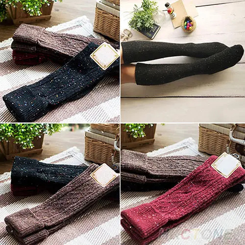 2019 шерстяные теплые женские чулки до середины икры модные длинные h сапоги в