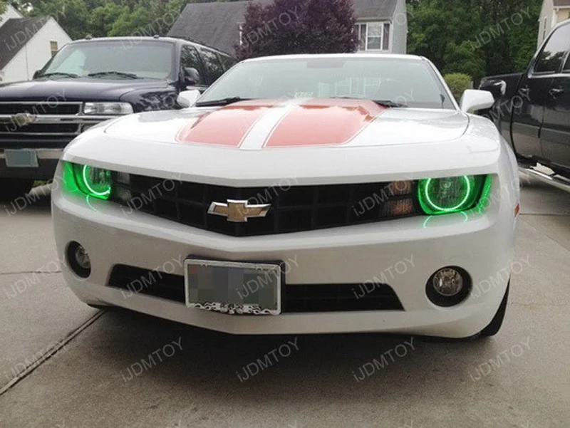 Для Chevrolet Chevy Camaro 2010 2011 2012 2013 фара RF Bluetooth контроллер многоцветный ультра яркий RGB светодиодный комплект ангельских глаз