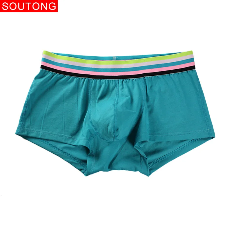 Soutong Мужские трусы 3 шт./лот мужское нижнее бельё шорты боксеры Cueca белье для