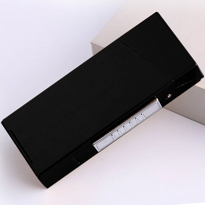 Чехол для сигарет, электронная USB Зажигалка, портативная металлическая супер тонкая сигарета, коробка с держателем, беспламенный чехол для зажигалки